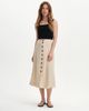 Finery London Finery London Frances Stripe Button Through Midi Skirt - 2