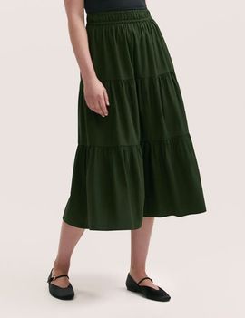 Finery London Finery London Harleen Cotton Midi Tiered Skirt