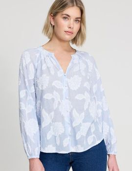 Finery London Finery London Ivie Button Through Long Sleeve Blouse