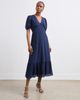 Finery London Finery London Loretta V-Neck Georgette Midi Dress - 1