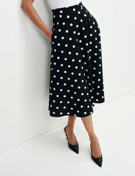 Finery London Finery London Meeka Polka Dot Cotton Midi Skirt