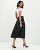 Finery London Finery London Meeka Polka Dot Cotton Midi Skirt - 3