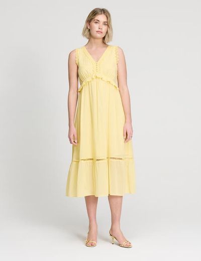 Finery London Finery London Myriam Sleeveless Cotton Midi Dress
