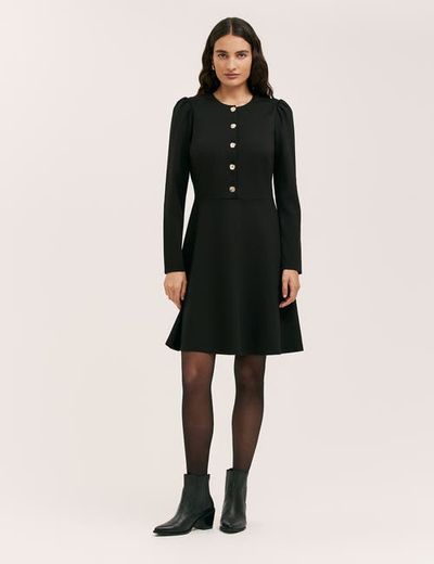 Finery London Finery London Rae Ponte Jersey Buttoned Dress