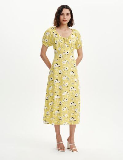 Finery London Finery London Regular Jada Puff Sleeve Midi Dress