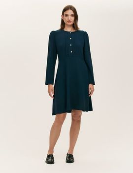 Finery London Finery London Shauna Crepe Long Sleeve Short Dress
