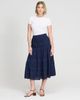 Finery London Finery London Siobhan Broderie Tiered Midi Skirt - 2