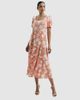 Finery London Finery London Teresa Floral Print Tiered Midi Dress - 1