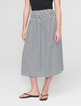 Finery London Finery London Valerie Cotton Gingham Midi Skirt