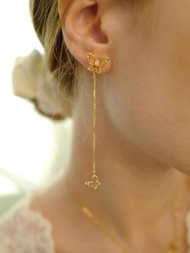 fiore 2way Fleur Wing Drop Earring
