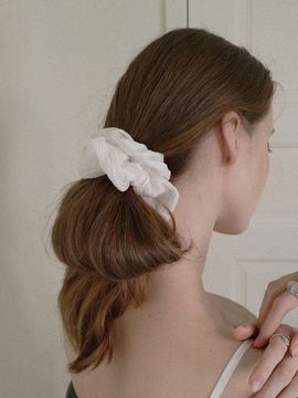fiore chiffon lace scrunchie