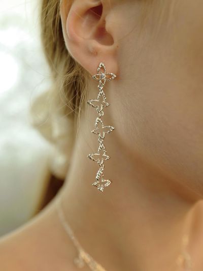 fiore Fleur Wing Crystal Drop Earring