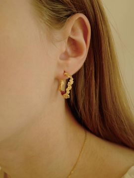 fiore Handcrafted Meticulously Crafted Rosa Ring Earring