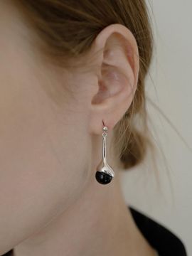 fiore Handcrafted Sterling Silver Stone Bud Drop Earring