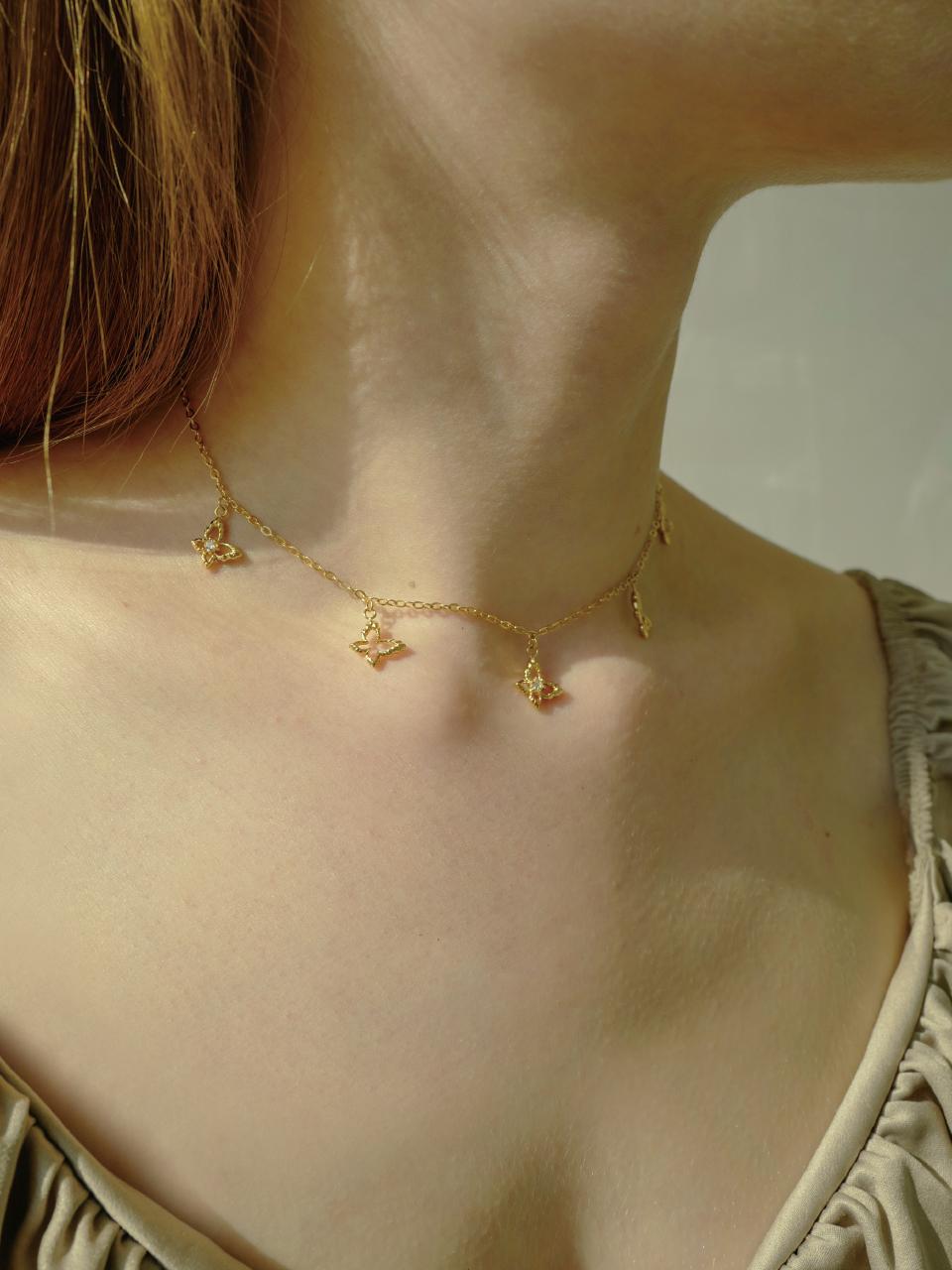fiore Handmade Delicate Fleur Wing Choker