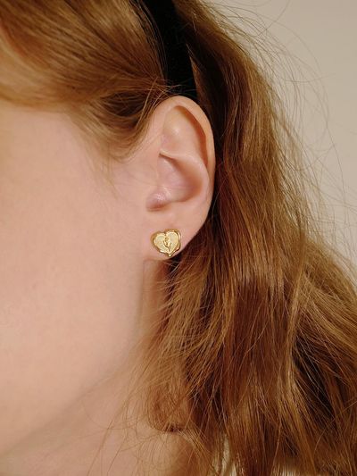 fiore melting heart tulip earring