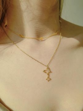 fiore Sterling Silver Mini Fleur Wing Necklace