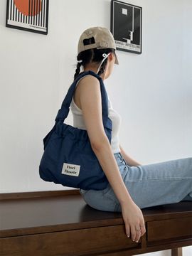 Fiori Fleurir Lottie Tote Shoulder Bag _ Denim  Blue