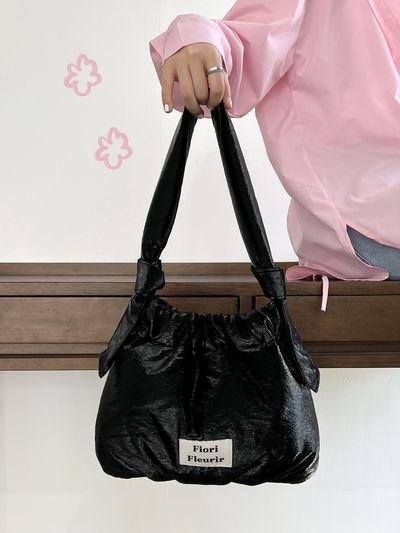 Fiori Fleurir Lottie tote Shoulder Bag _Shine Black