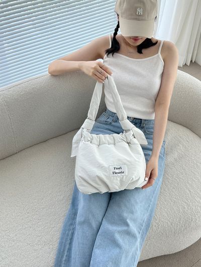 Fiori Fleurir Lottie Tote Shoulder Bag _Shine White