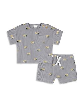 Firsts By Petit Lem Firsts by petit lem Boys' Digger Print Tee & Shorts Set