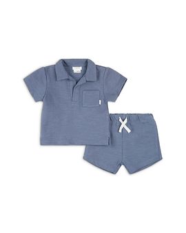 Firsts By Petit Lem Firsts by petit lem Boys' Short Sleeved Polo Top & Shorts Set