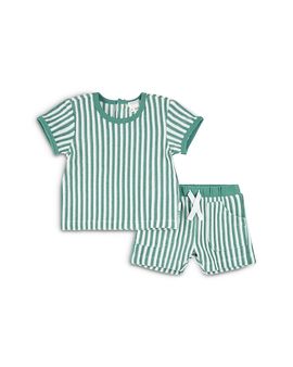 Firsts By Petit Lem Firsts by petit lem Boys' Striped Short Sleeved Top & Shorts Set