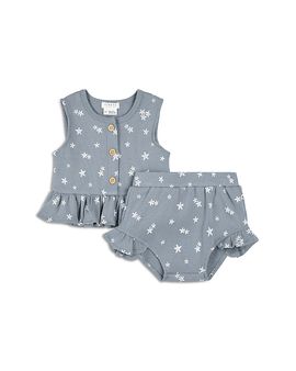 Firsts By Petit Lem Firsts by petit lem Girls' Sleeveless Peplum Top & Shorts Set