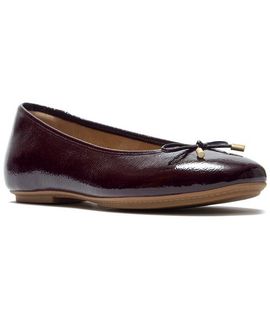 FitFlop FitFlop Delicato Bow Textured Patent Leather Ballet Flats