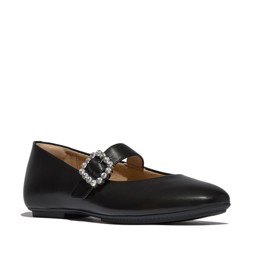 FitFlop FitFlop Delicato Crystal-Buckle Leather Mary Janes