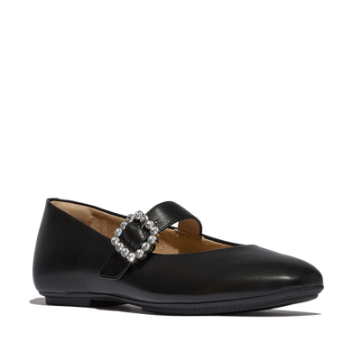 FitFlop FitFlop Delicato Crystal-Buckle Leather Mary Janes