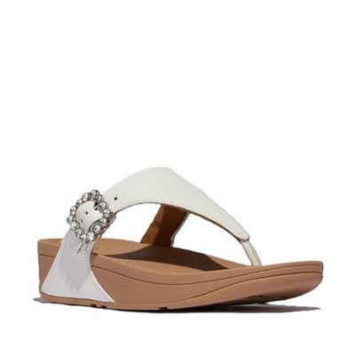 FitFlop FitFlop Lulu Crystal Buckle Toe Post Sandal
