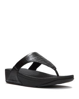 Fitflop FitFlop Women's Lulu Croc Embossed Leather Sandals