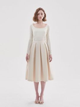 FIVE AVENUE Hepburn Pleats Skirt(2color)_YS23S099A