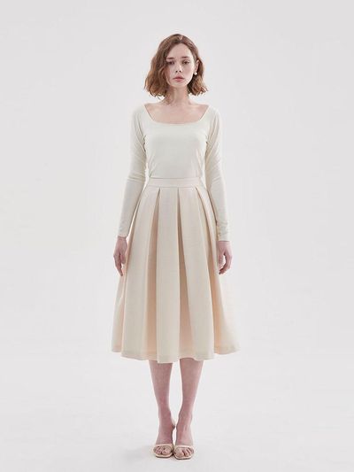 FIVE AVENUE Hepburn Pleats Skirt(2color)_YS23S099A