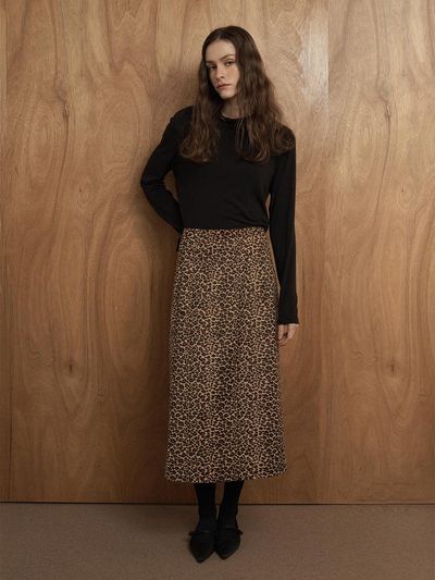 FIVE AVENUE Print Flowing Long Skirt (YW24S118)