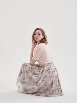 FIVE AVENUE Spring Flower Skirt(2color)_YS23S099B