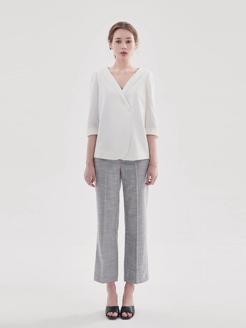 FIVE AVENUE Straight Pants(gray)_YS23P072