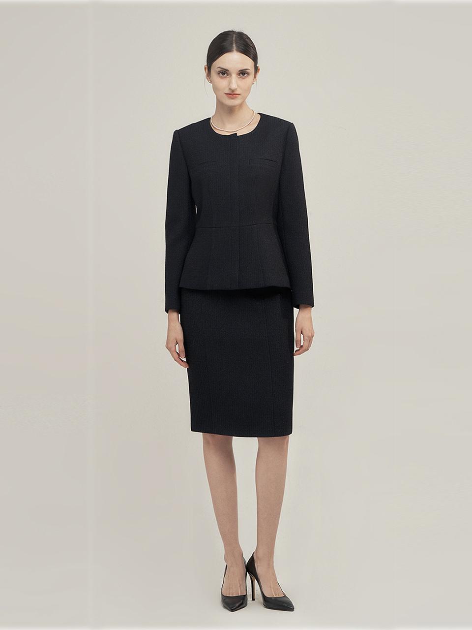 FIVE AVENUE Tweed H Line Midi Skirt(2color)_YS24S113