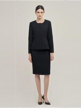 FIVE AVENUE Tweed H Line Midi Skirt(2color)_YS24S113