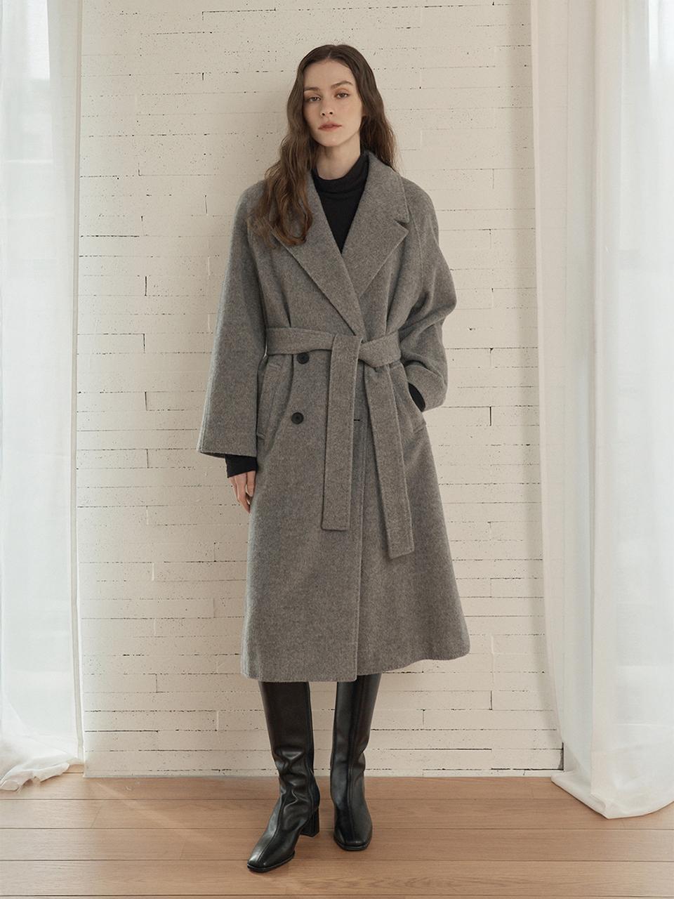 FIVE AVENUE Willow Banding Long Free Size Coat