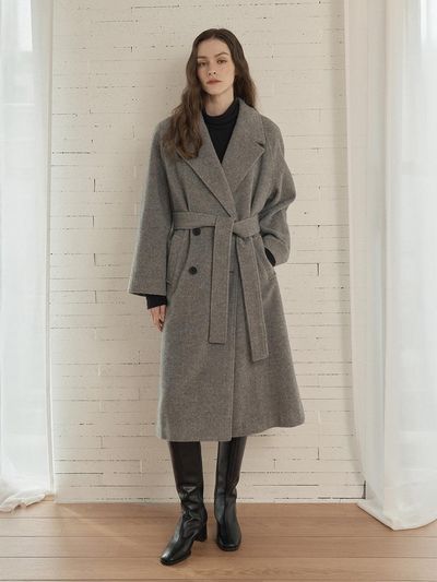 FIVE AVENUE Willow Banding Long Free Size Coat