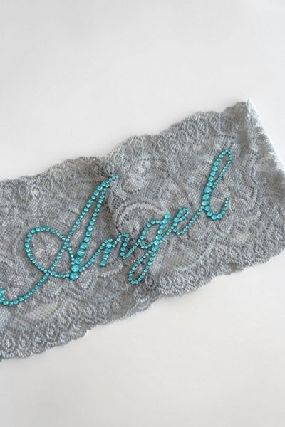 Five Fourty Nine Five Fourty Nine Heaven Sent Lace Headband in Light Grey, Women's at Urban Outfitters
