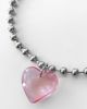Five Fourty Nine Five Fourty Nine Lia Heart Ball Chain Necklace in Silver, Women's at Urban Outfitters - 1