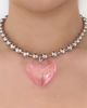 Five Fourty Nine Five Fourty Nine Lia Heart Ball Chain Necklace in Silver, Women's at Urban Outfitters - 3