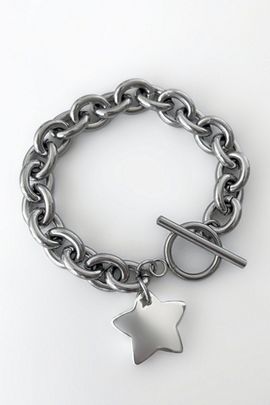 Five Fourty Nine Five Fourty Nine Luna Toggle Bracelet in Silver, Women's at Urban Outfitters