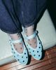 Flabelus Flabelus Denim Silver Studded Mary Janes Shoe in Light Blue, Women's at Urban Outfitters - 1