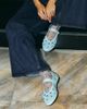 Flabelus Flabelus Denim Silver Studded Mary Janes Shoe in Light Blue, Women's at Urban Outfitters - 2