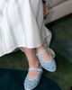 Flabelus Flabelus Denim Silver Studded Mary Janes Shoe in Light Blue, Women's at Urban Outfitters - 3