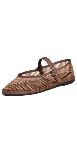 Flabelus Flabelus Isabella Mesh Flats Brown